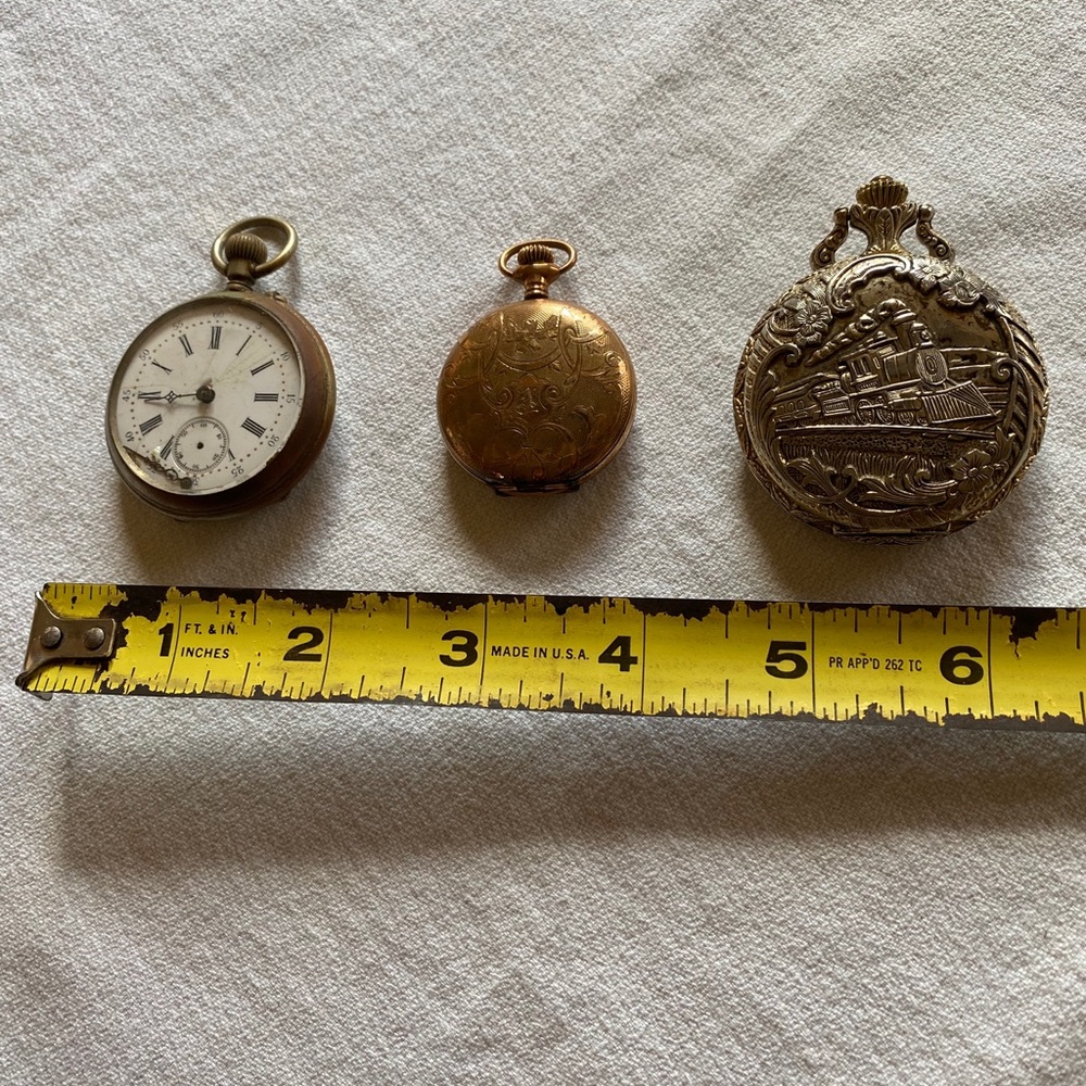 Pocket watch and fob lot
